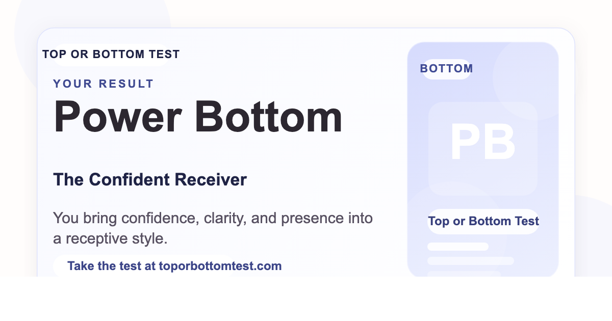 Power Bottom Meaning - The Confident Receiver Explained
