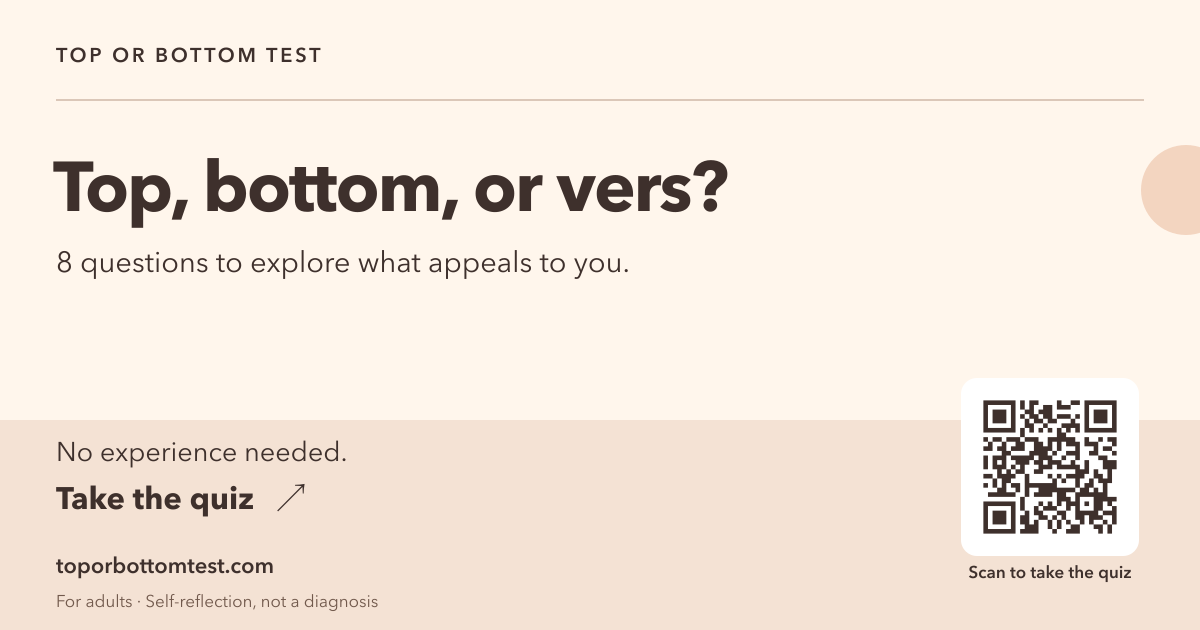 Top or Bottom Test: Am I a Top, Bottom, or Vers?